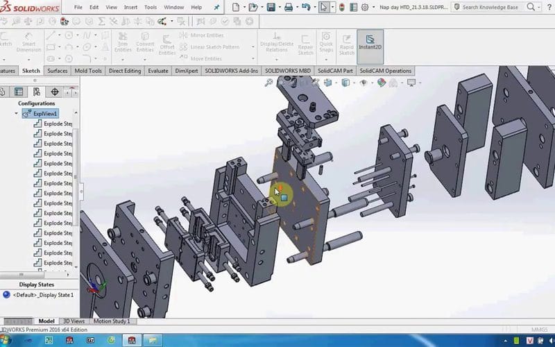 khuôn mẫu trên phần mềm 3D