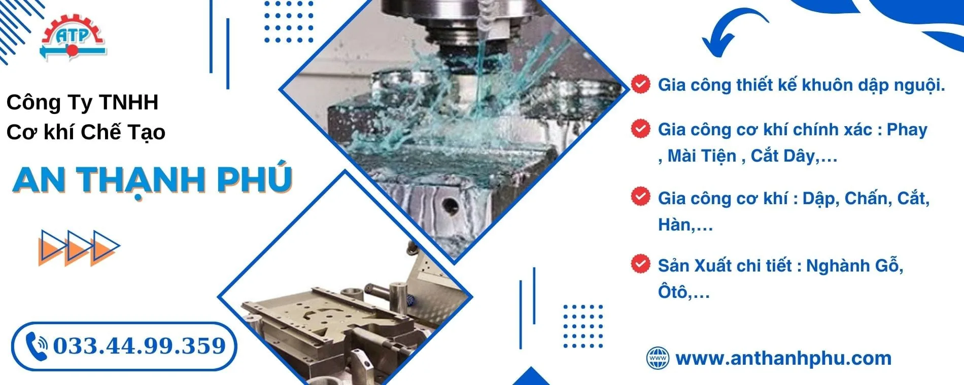 Máy gia công CNC tại xưởng An Thạnh Phú Bình Dương